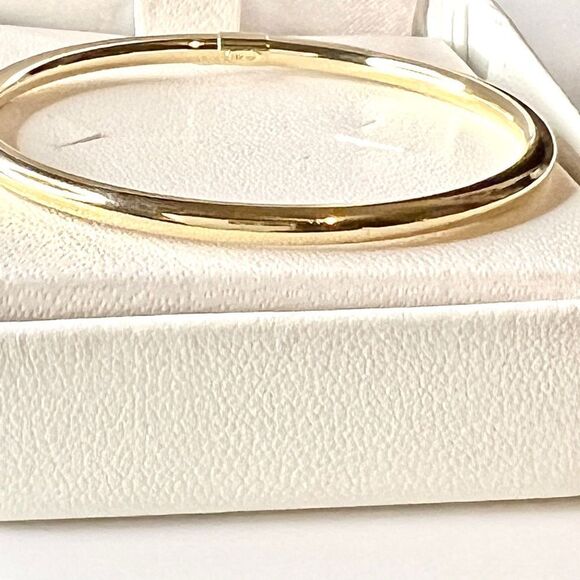 Madi K 14K Yellow Gold Baby Slip-On Bangle Bracelet – 5” circumference - Picture 12 of 12